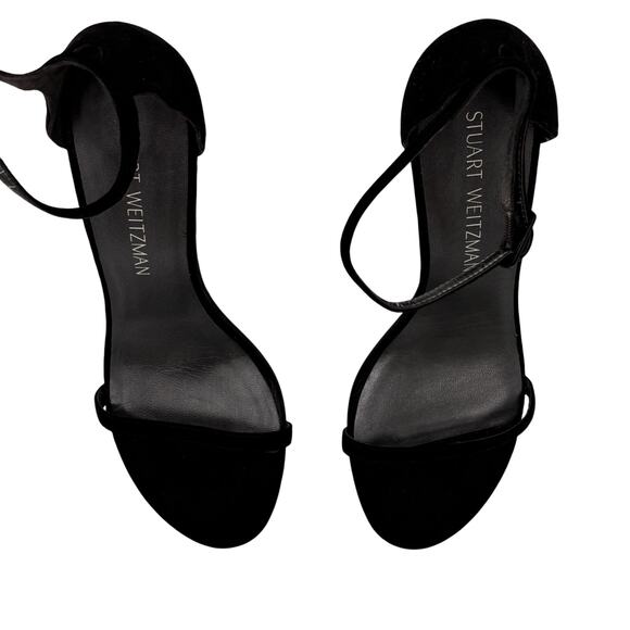 Stuart Weitzman Women's Nudist Sandal Black Goose Bump Size 7 - Picture 3 of 6
